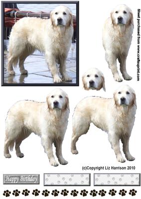 Golden Retriever 3D Decoupage