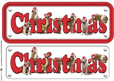 Golden Labradors & Hats Christmas Name Sign