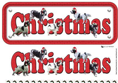 Springer Spaniel & Hats Christistmas Sign 3D Decoupage