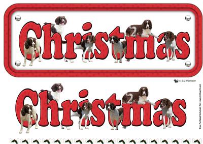 Springer Spaniel Christmas Name Sign 3D Decoupage
