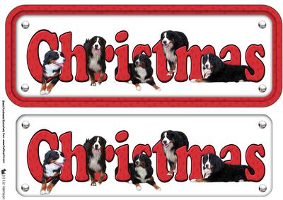 Bernese Mountain Dog Christmas Name Sign