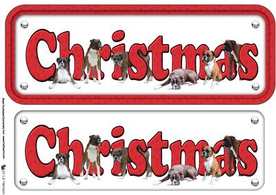 Boxer Christmas Name Sign