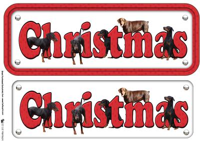 Doberman Christmas Name Sign