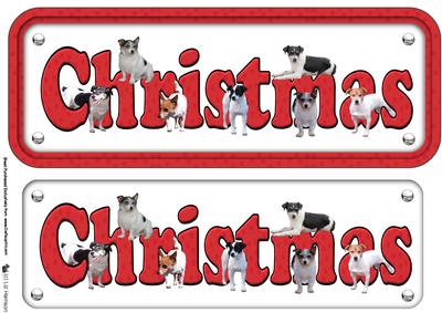Jack Russell Terrier Christmas Name Sign