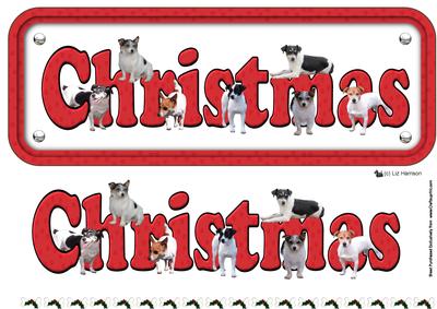 Jack Russell Terrier Christmas Name Sign 3D Decoupage