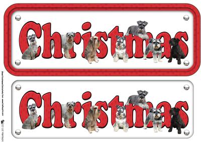 Schnauzer Christmas Name Sign