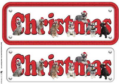 Schnauzer & Hats Christmas Name Sign