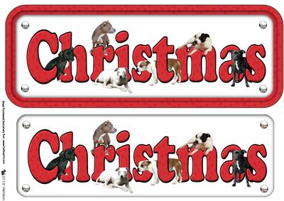 Staffie Christmas Name Sign
