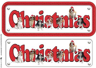 Cavalier & Hats Christmas Name Sign