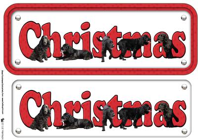 Cocker Spaniel ,black, Christmas Name Sign