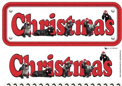 Cocker Spaniel Hats,black & White,christmas Sign 3D Decoupag