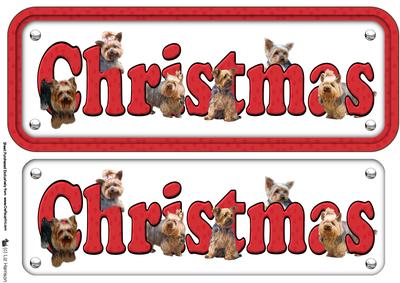 Yorkshire Terrier Christmas Name Sign