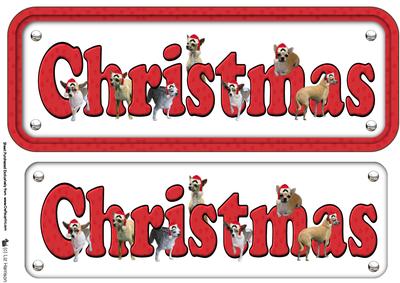 Chihuahua & Hats Christmas Name Sign