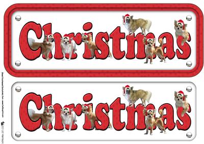 Chihuahua & Hats Christmas Name Sign