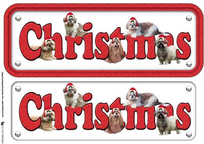Shih Tzu & Hats Christmas Name Sign