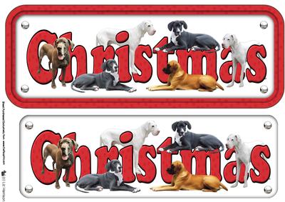 Great Dane Christmas Name Sign