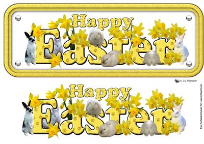 Bunny Easter Sign 3D Decoupage