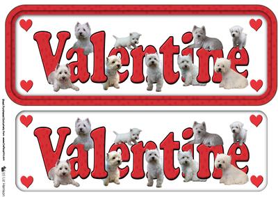 Westie Valentine Sign