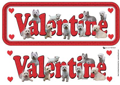 Westie Valentine Sign 3D Decoupage