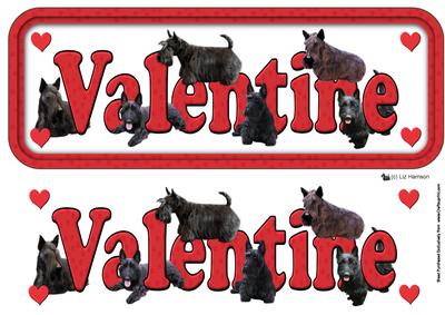 Scottie Dog Valentine Sign 3D Decoupage