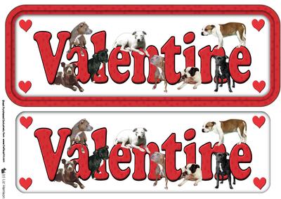 Staffie Valentine Name Sign