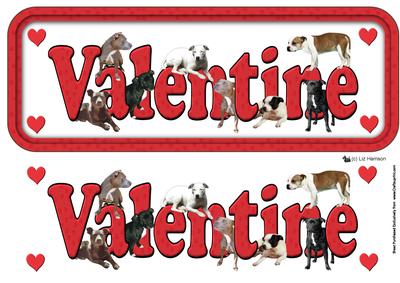 Staffie Valentine Name Sign 3D Decoupage