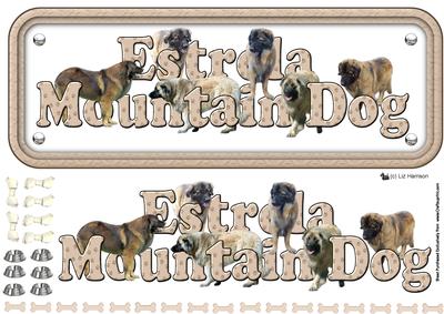 Estrela Mountain Dog Name Sign 3D Decoupage