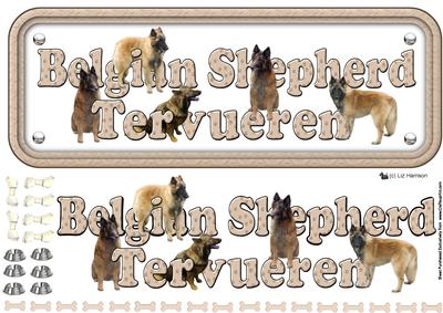 Belgian Shepherd Dog (tervueren) Name Sign 3D Decoupage