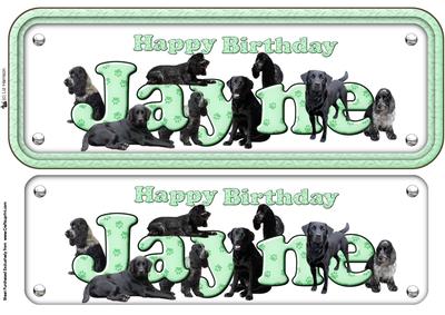 Jayne,spaniels & Labradors Name Sign