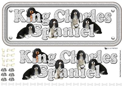 King Charles Spaniel Name Sign 3D Decoupage