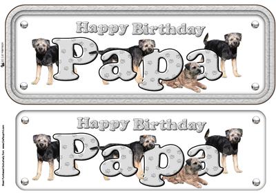 Papa & Border Terriers Name Sign