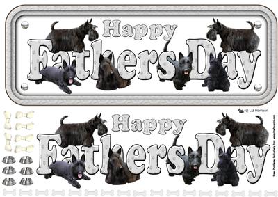 Fathers Day Scottish Terrier Name Sign 3D Decoupage