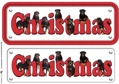 Rottweiler Christmas Sign