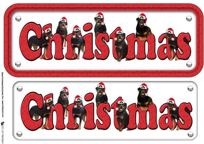 Rottweiler & Hats Christmas Sign