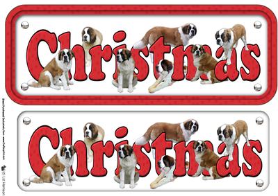 St Bernard Christmas Sign