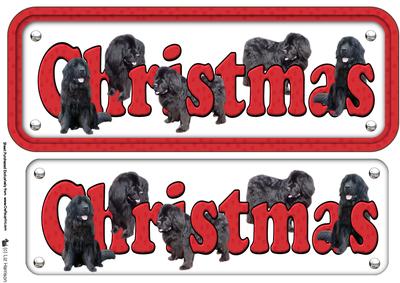 Newfoundland,black,christmas Sign
