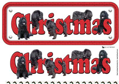 Newfoundland,black,christmas Sign 3D Decoupage