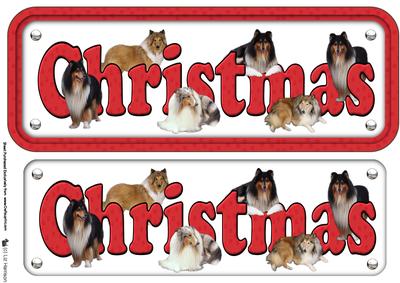 Collie Christmas Name Sign