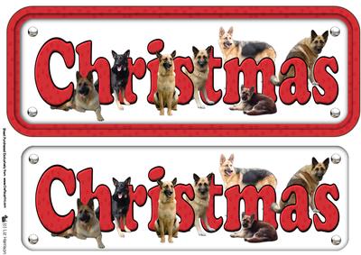 German Shepherd Christmas Sign