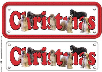 Afghan Hound Christmas Sign