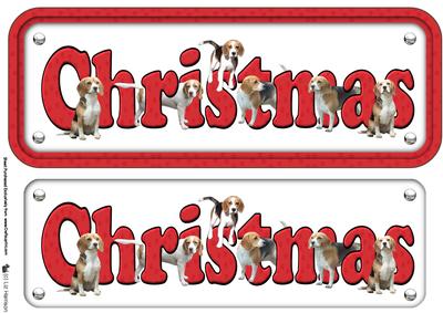 Beagle Christmas Sign