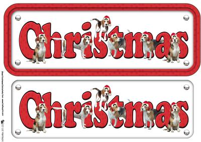 Beagle & Hats Christmas Sign