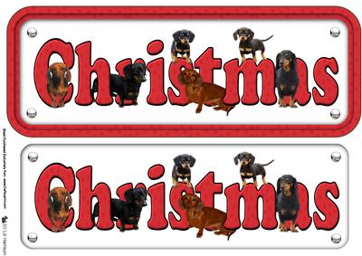 Dachshund Christmas Sign