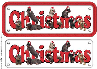 Dachshund, Wire Haired, & Hats Christmas Sign