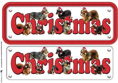 Dachshund, Long Haired, & Hats Christmas Sign