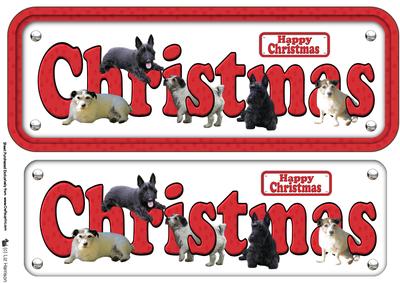 Scottie & Jack Russell Christmas Sign