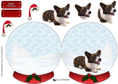 Welsh Corgi ,cardigan,christmas Snow Globe
