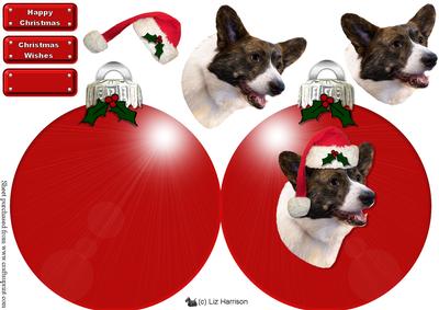 Welsh Corgi ,cardigan,christmas Bauble