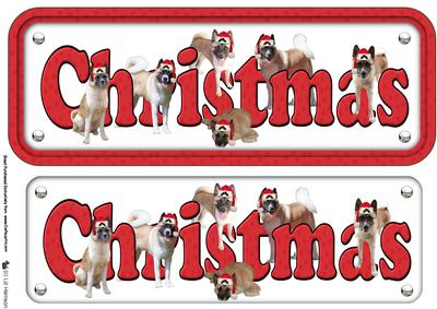 Akita & Hats Christmas Sign