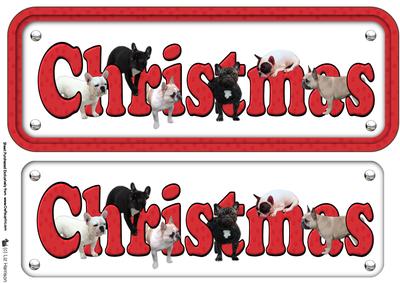 French Bulldog Christmas Sign